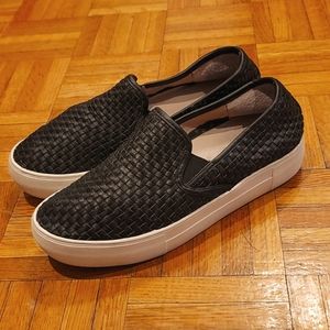 J/Slides Slip-On Woven Leather Sneaker